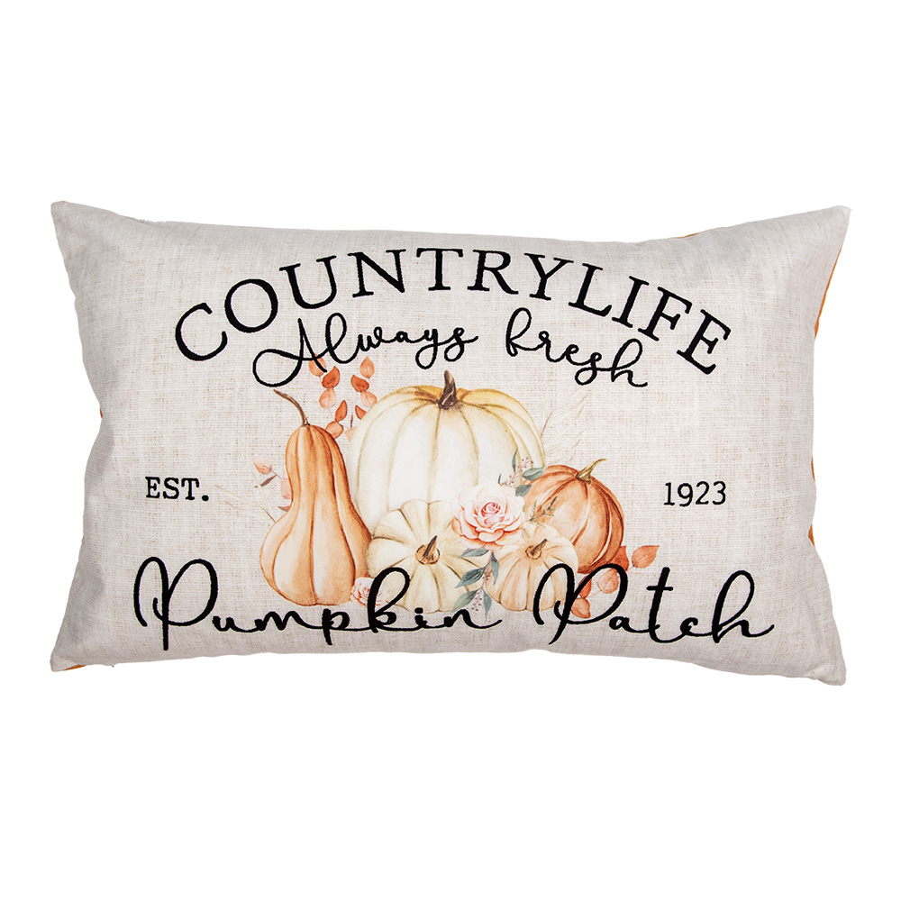 Clayre & Eef   | Kussenhoes Beige Oranje 30x50 cm | PPS36-2