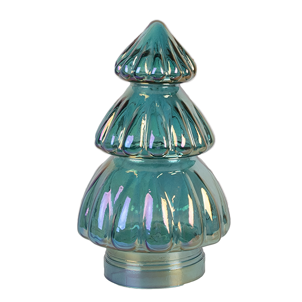 Clayre & Eef   | Kerstdecoratie Kerstboom Blauw ø 12x20 cm | 6GL5332