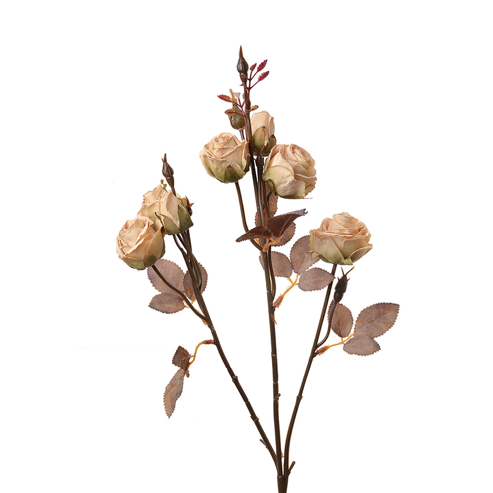 Clayre & Eef   | Decoratie tak met bloemen Beige Bruin 16x9x73 cm | 6PL0330W
