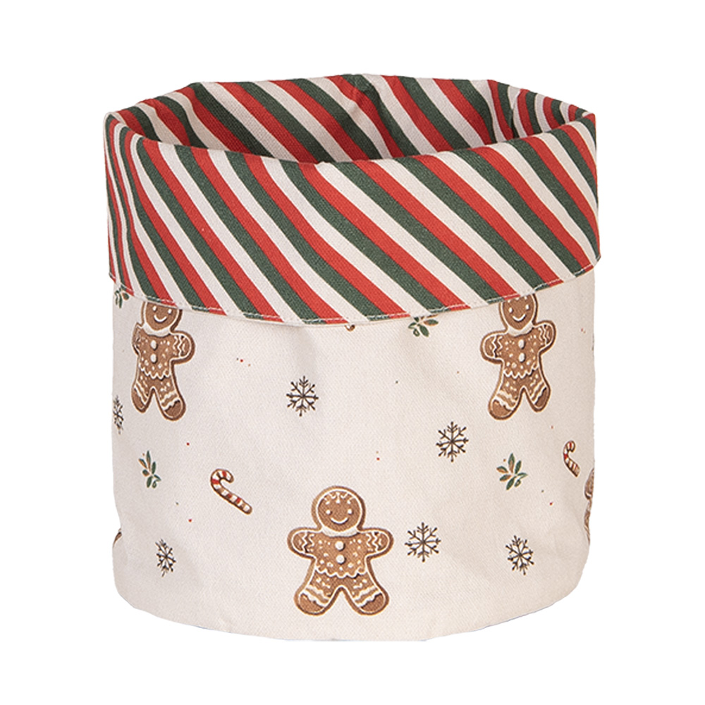 Clayre & Eef   | Broodmandje Beige Bruin ø 15x16 cm | CGM50