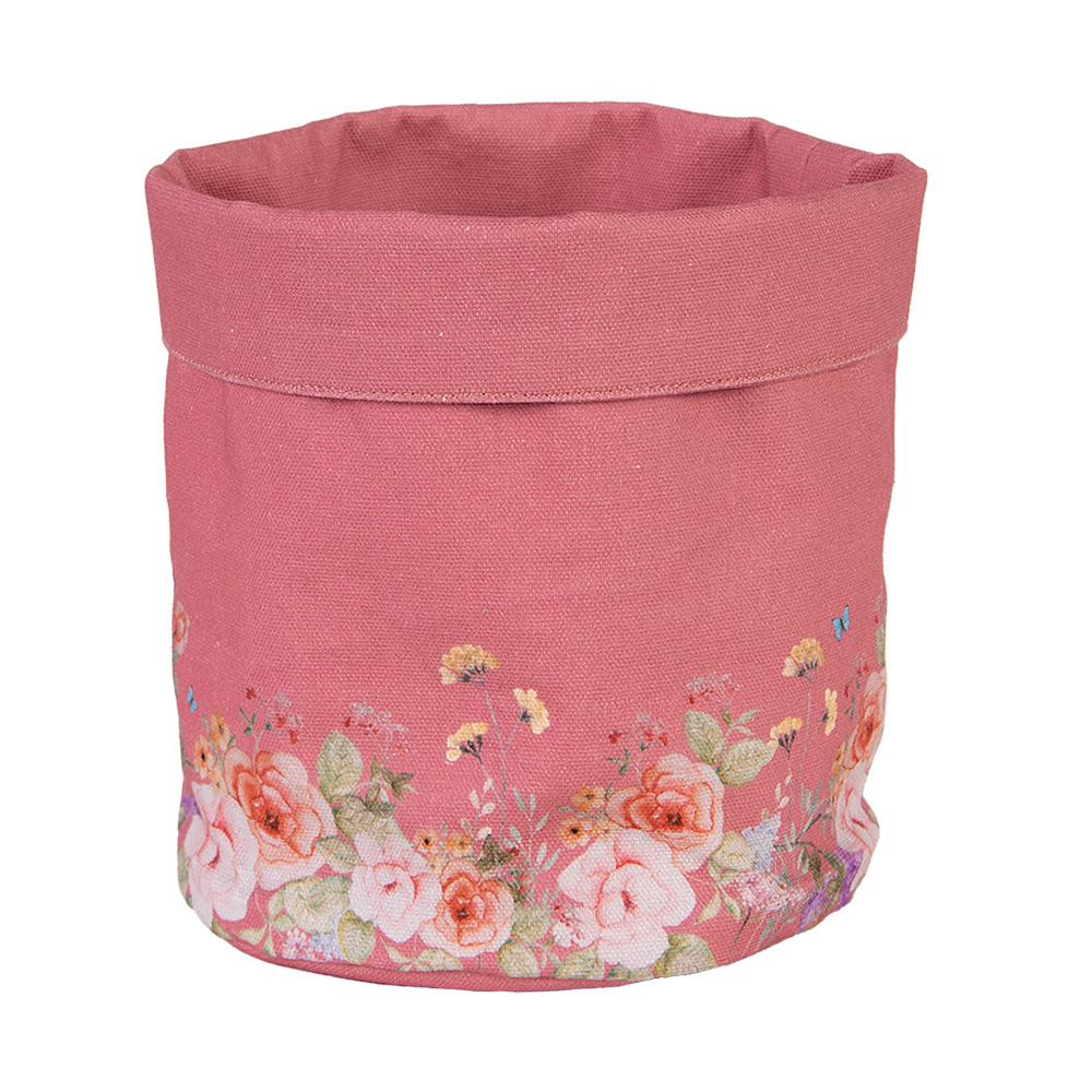 Clayre & Eef   | Broodmandje Roze Beige ø 15x16 cm | FFA50P