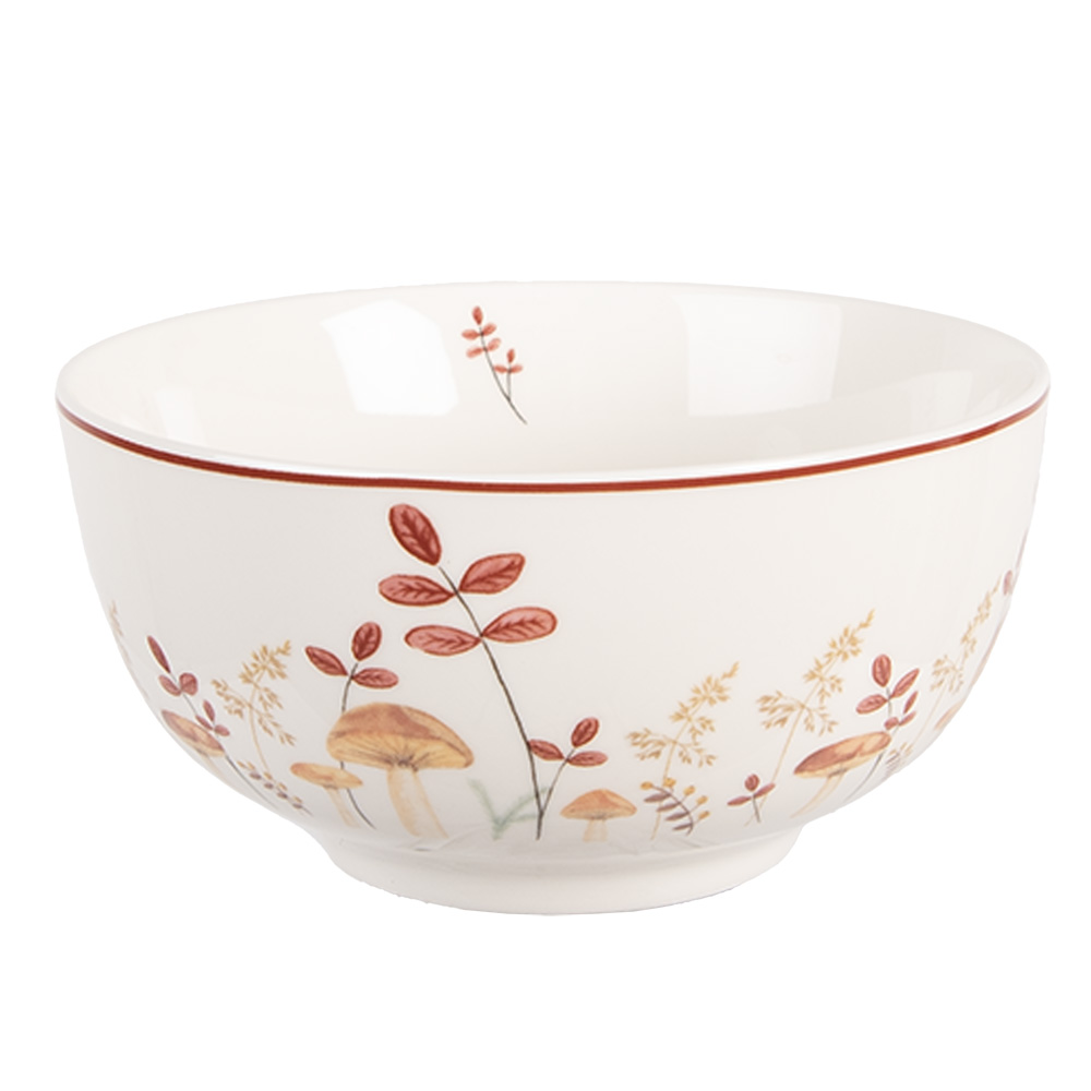 Clayre & Eef   | Soepkom Beige Bruin ø 14x7 cm / 500 ml | LFJBO