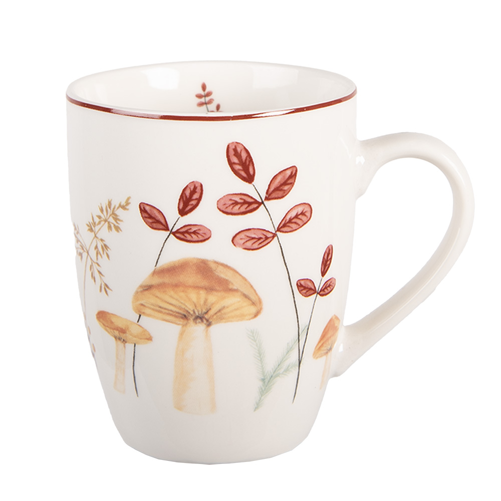 Clayre & Eef   | Mok Beige Bruin 12x8x10 cm / 350 ml | LFJMU