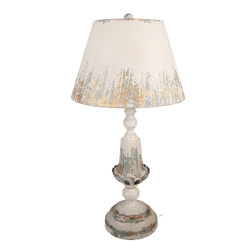 Clayre & Eef   | Tafellamp Beige Grijs ø 36x70 cm E27/max 1x60W | 5LMC0049
