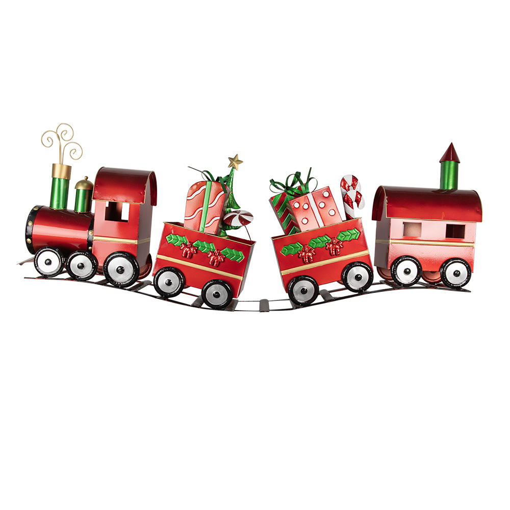 Clayre & Eef   | Decoratie Trein Rood 140x24x52 cm | 5Y1256
