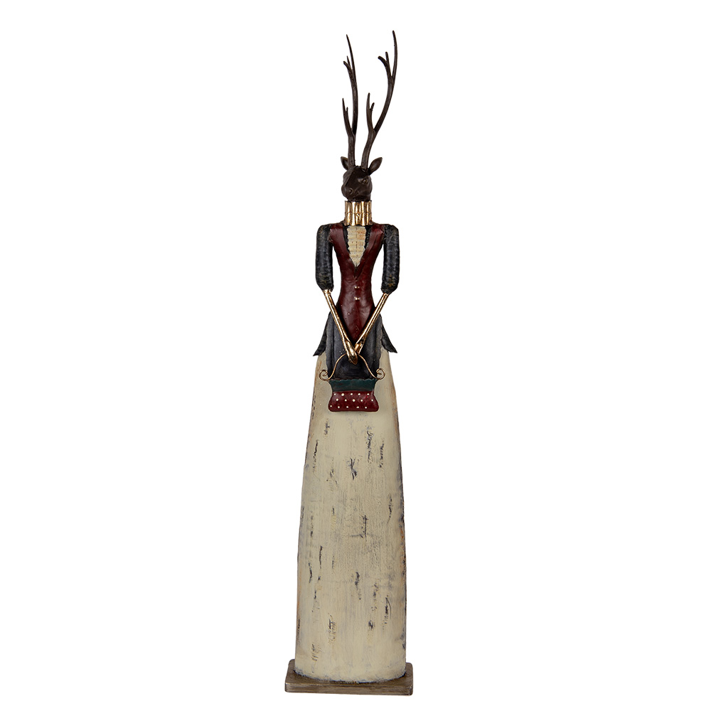 Clayre & Eef   | Decoratie Hert Bruin Beige 17x10x86 cm | 5Y1313