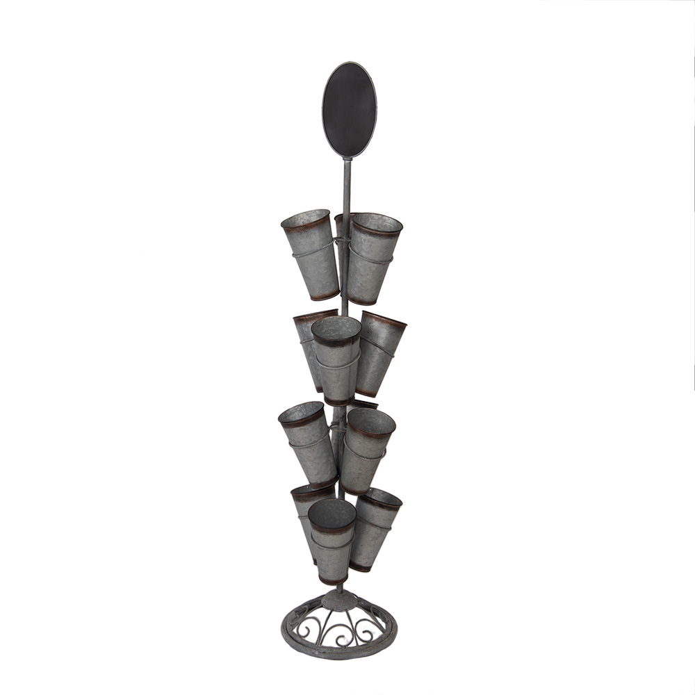 Clayre & Eef   | Planthouder staand Grijs Bruin ø 36x165 cm | 5Y1349