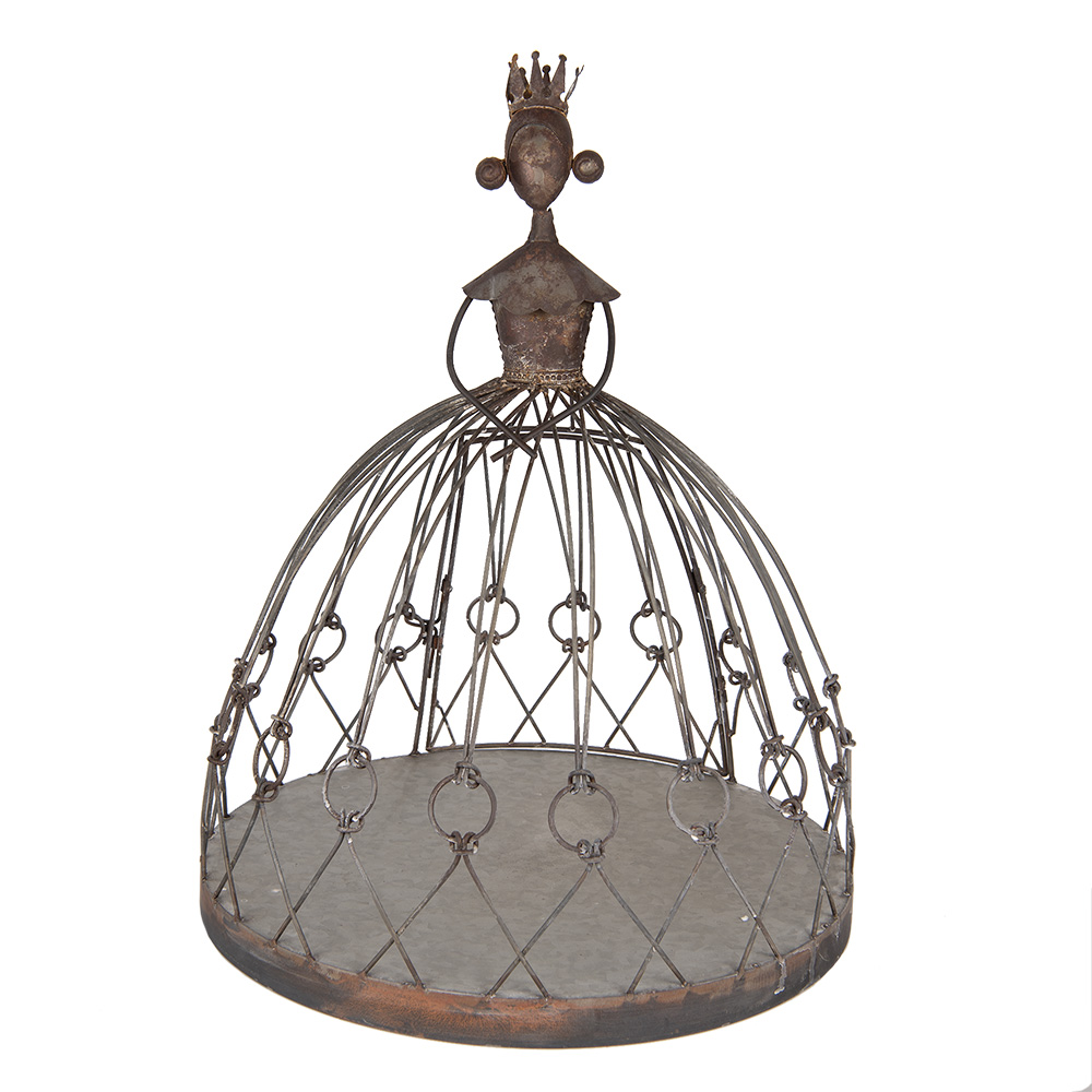 Clayre & Eef   | Planthouder staand Bruin Grijs ø 44x54 cm | 5Y1357