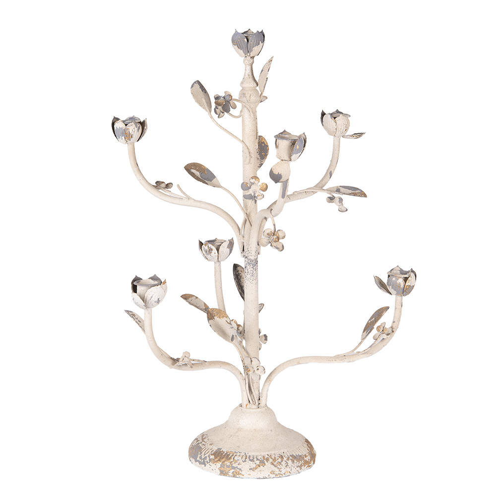 Clayre & Eef   | Kandelaar Beige Grijs ø 39x51 cm | 5Y1370
