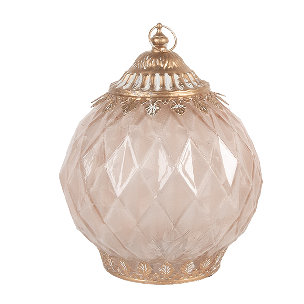 Clayre & Eef   | Decoratie met LED Roze ø 15x19 cm / 2xAAA | 6GL5230