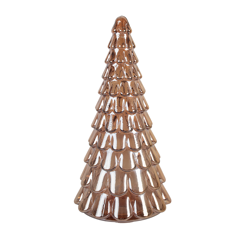 Clayre & Eef   | Kerstdecoratie Kerstboom Bruin ø 20x40 cm | 6GL5329