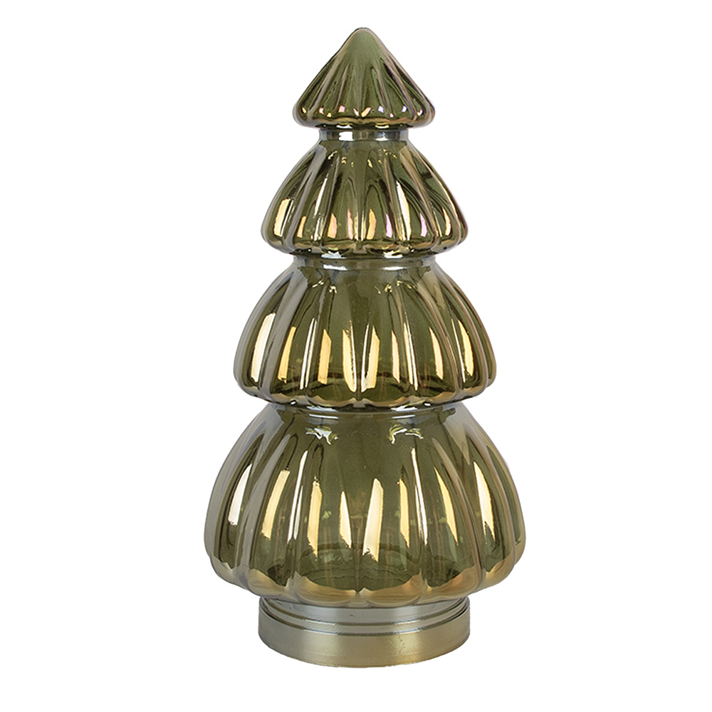 Clayre & Eef   | Kerstdecoratie Kerstboom Groen ø 15x27 cm | 6GL5334