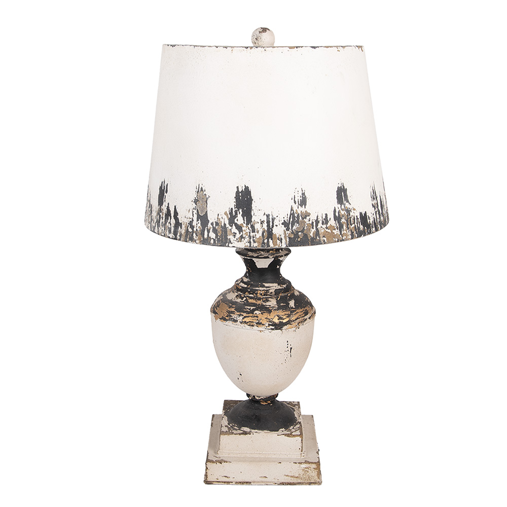 Clayre & Eef   | Bureaulamp Beige Bruin ø 32x60 cm E27/max 1x60W | 6LMC0110