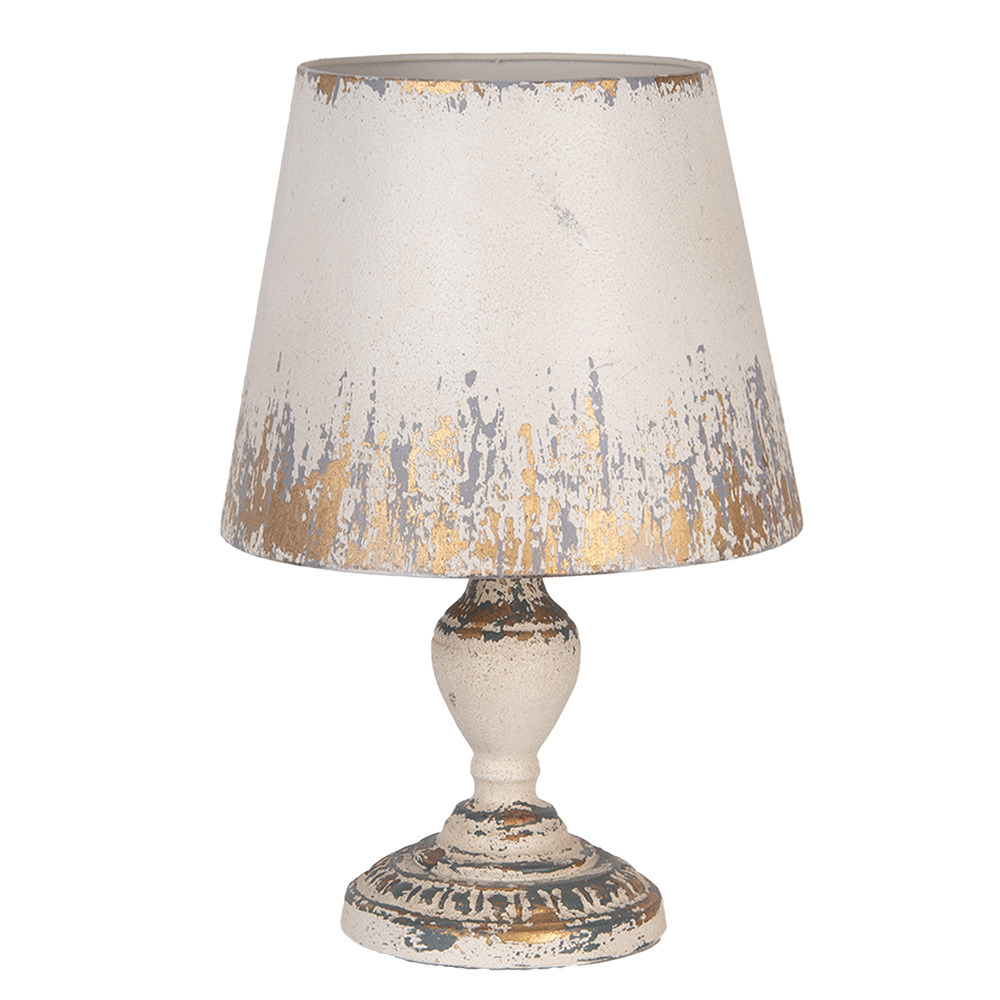Clayre & Eef   | Tafellamp Beige Grijs ø 32x47 cm E27/max 1x60W | 6LMC0112
