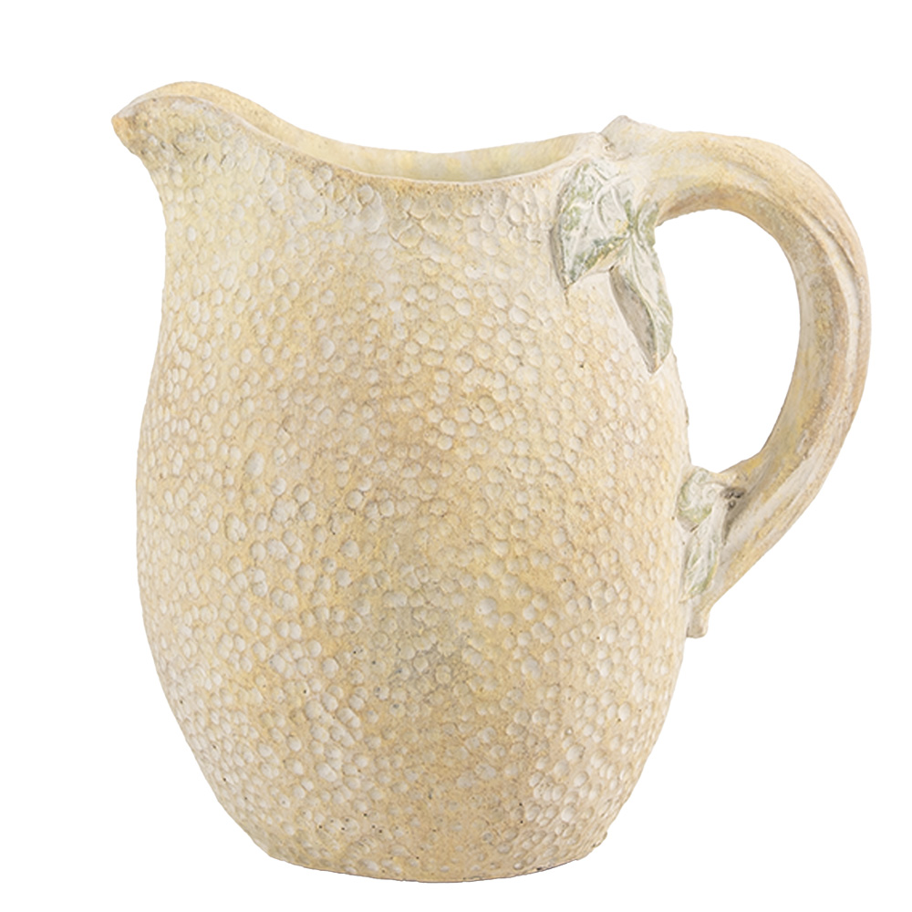 Clayre & Eef   | Decoratieve Schenkkan Geel Groen 20x15x20 cm | 6TE0576