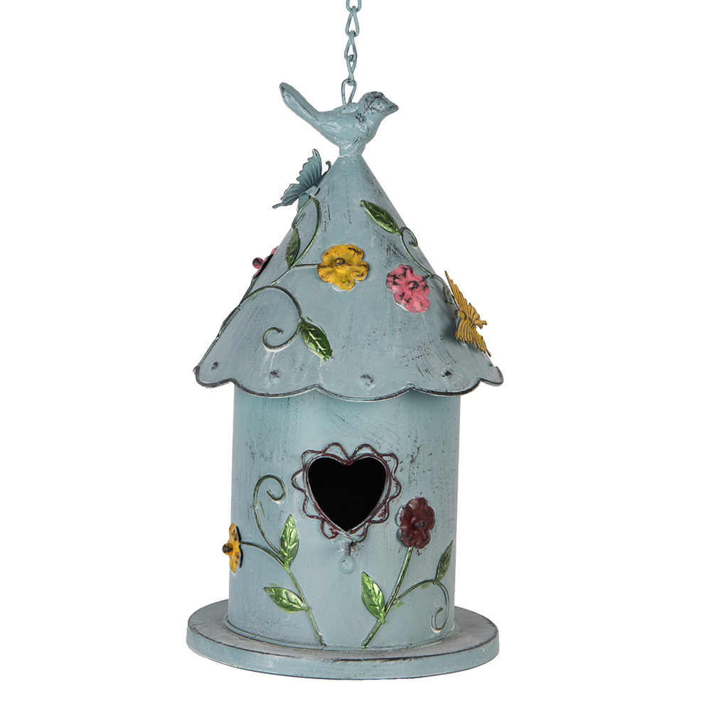 Clayre & Eef   | Vogelhuis Blauw Groen 16x19x29 cm | 6Y5731