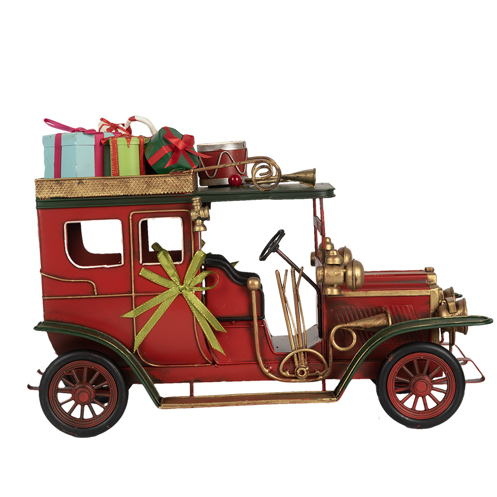 Clayre & Eef   | Decoratie Model Auto Rood Groen 42x18x28 cm | 6Y5875