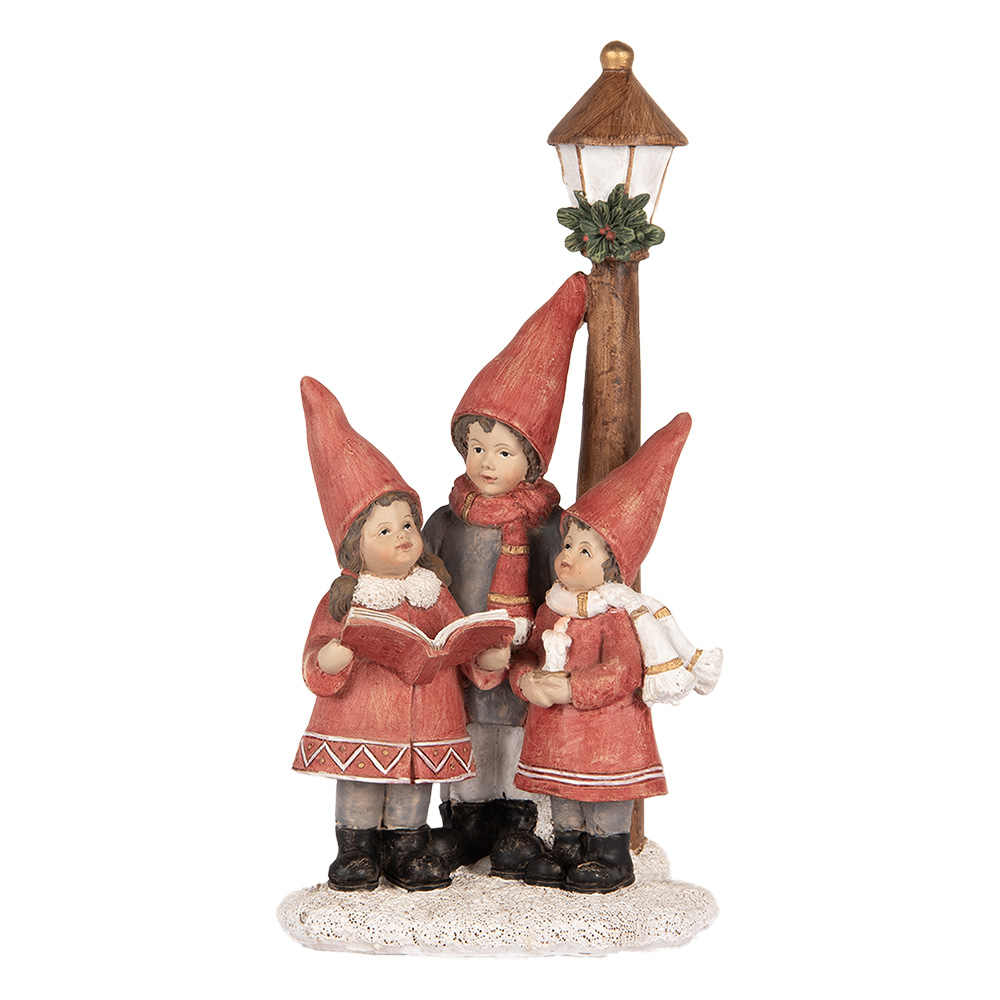 Clayre & Eef   | Kerstkoor Rood 11x8x21 cm | 6PR5374