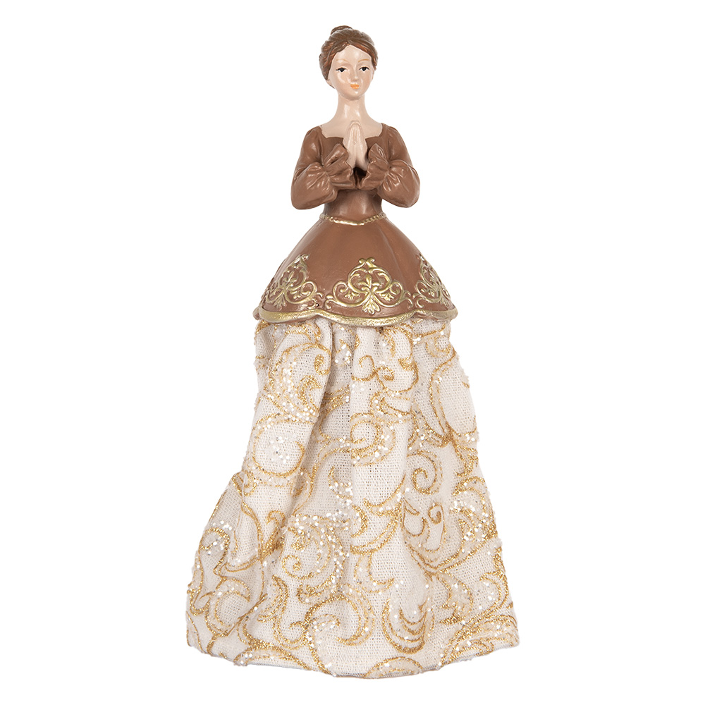 Clayre & Eef   | Decoratie Vrouw Beige Bruin 8x7x23 cm | 6PR5380