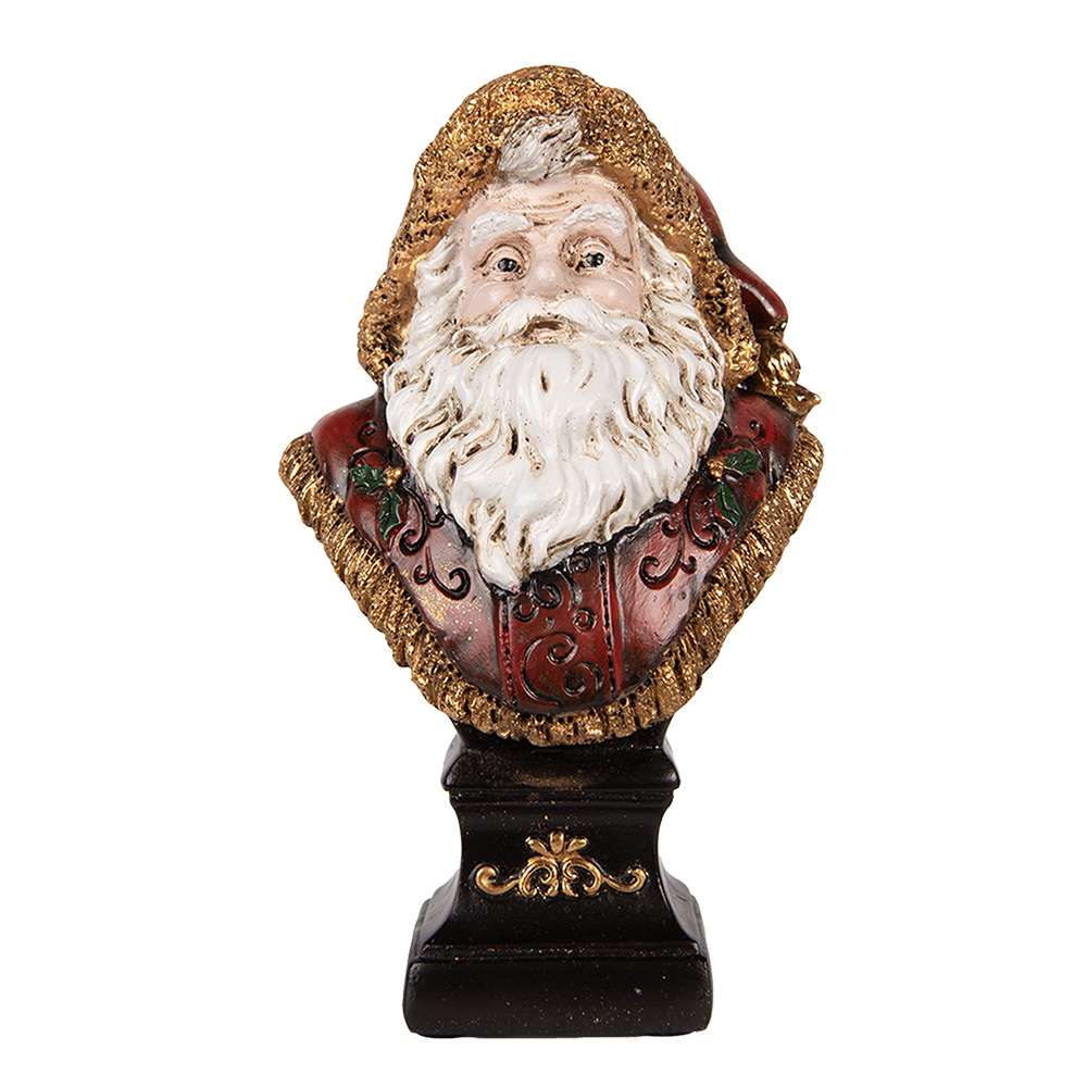 Clayre & Eef   | Kerstdecoratie Beeld Kerstman Rood 10x8x17 cm | 6PR5589
