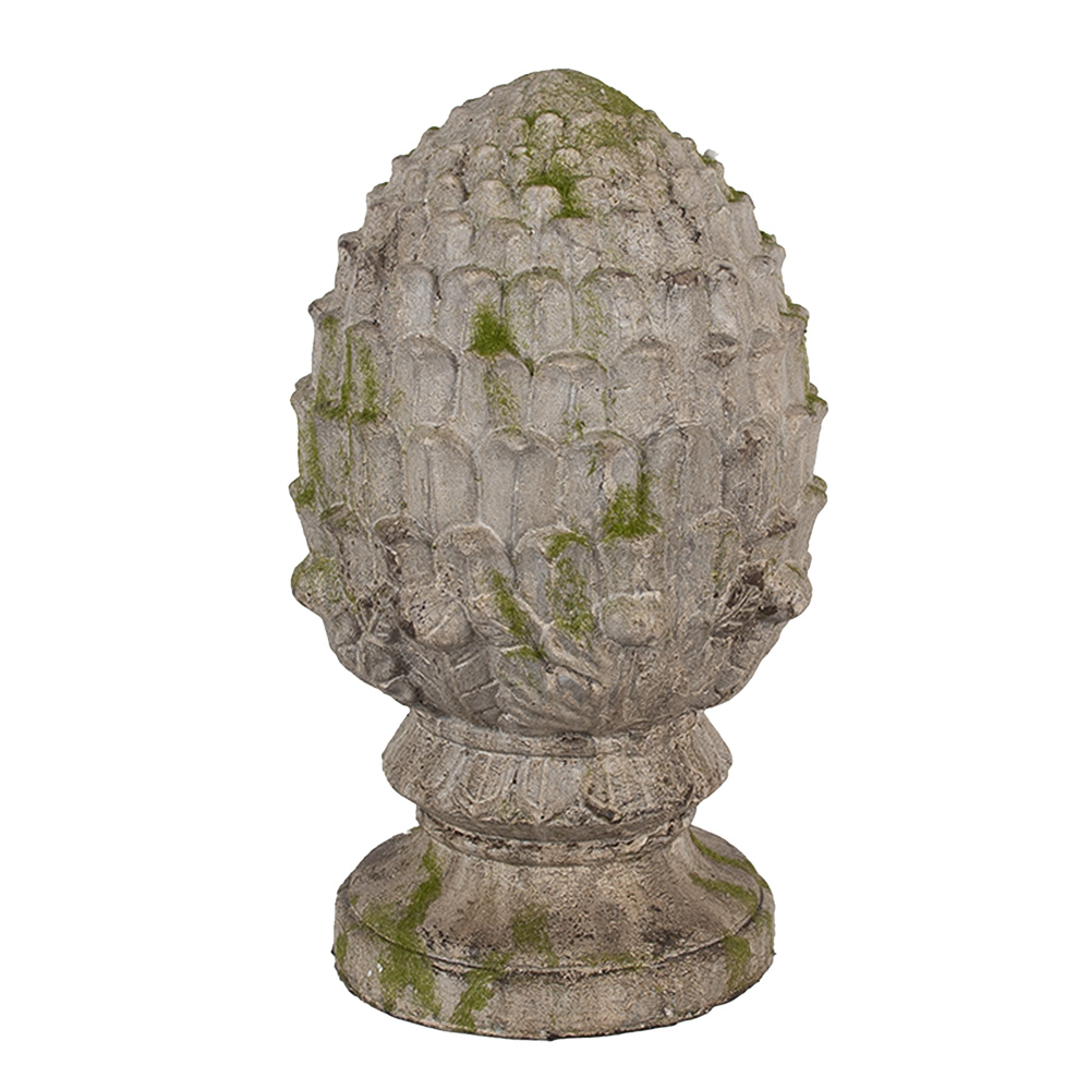 Clayre & Eef   | Decoratie Beeld Dennenappel Beige ø 19x33 cm | 6PR5710