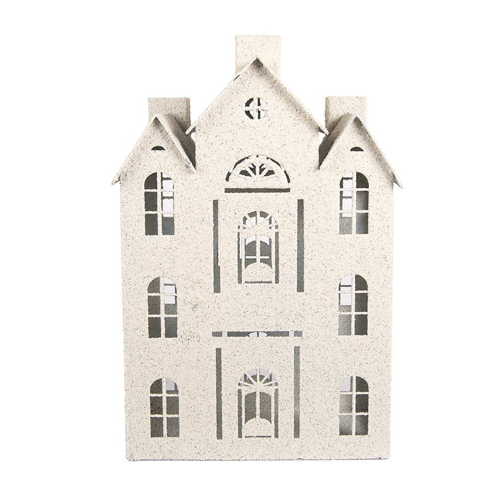 Clayre & Eef   | Decoratie Huis Beige 26x16x40 cm | 6Y5930