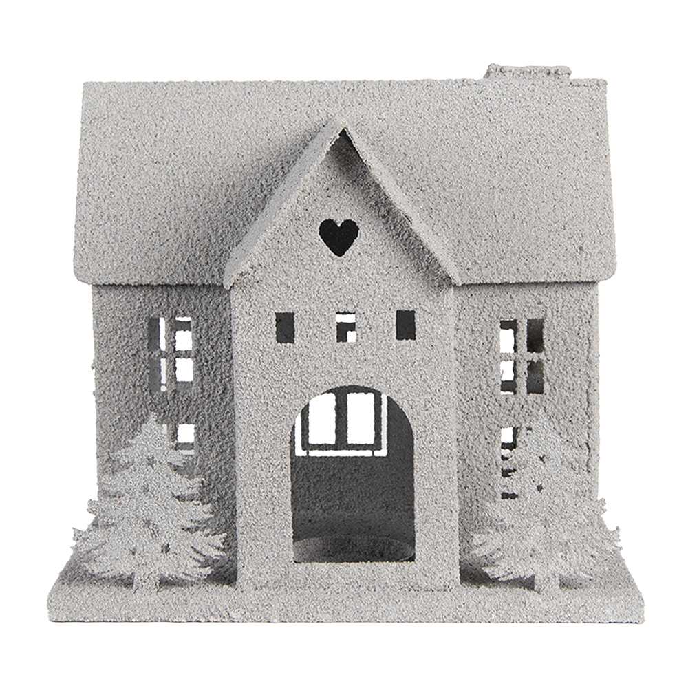 Clayre & Eef   | Decoratie Huis Grijs 26x17x24 cm | 6Y5932