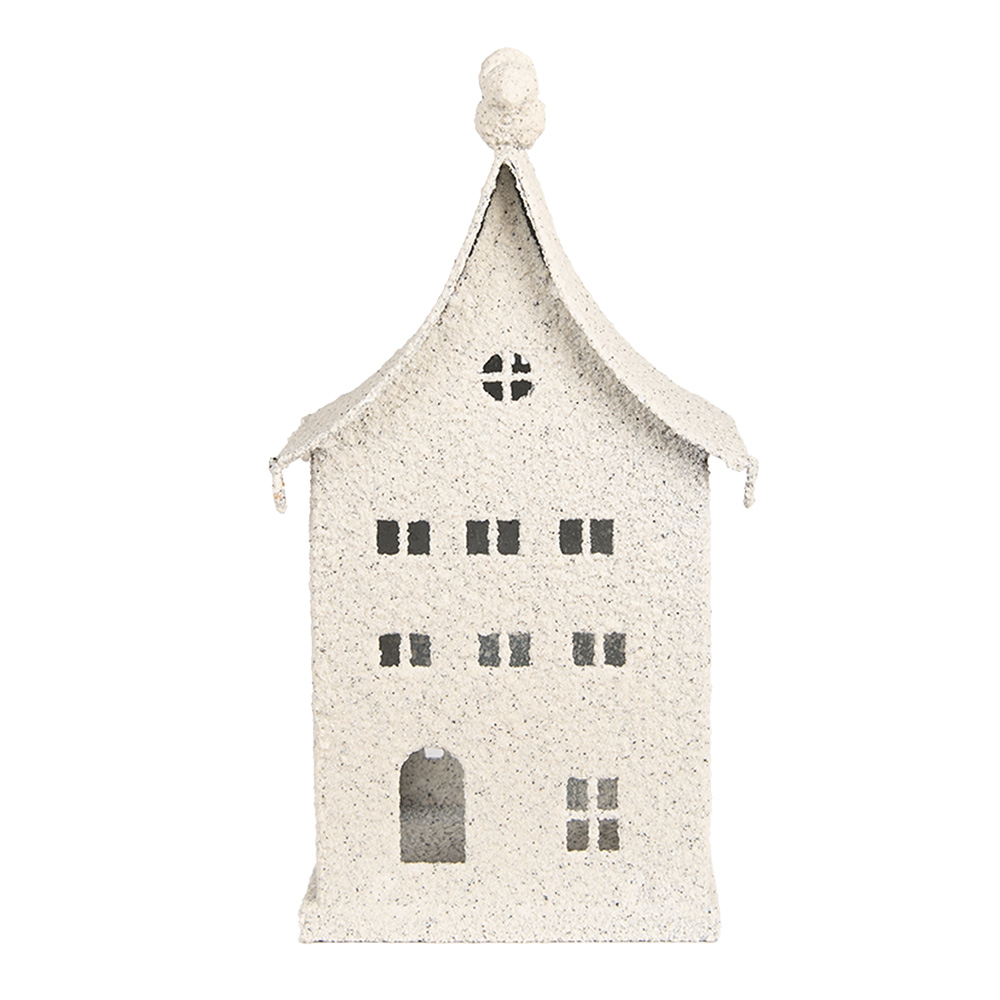 Clayre & Eef   | Decoratie Huis Beige 14x15x28 cm | 6Y5934