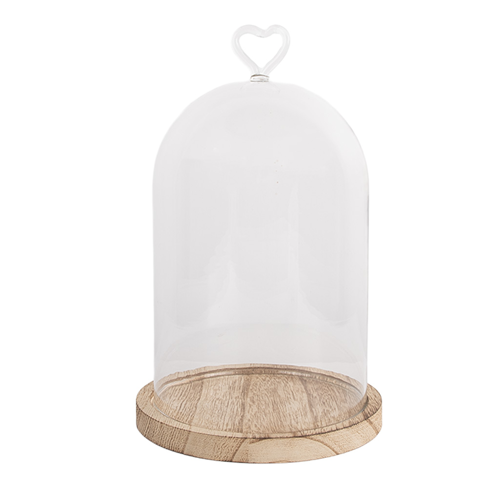 Clayre & Eef   | Stolp Transparant ø 14x22 cm | 6GL5360