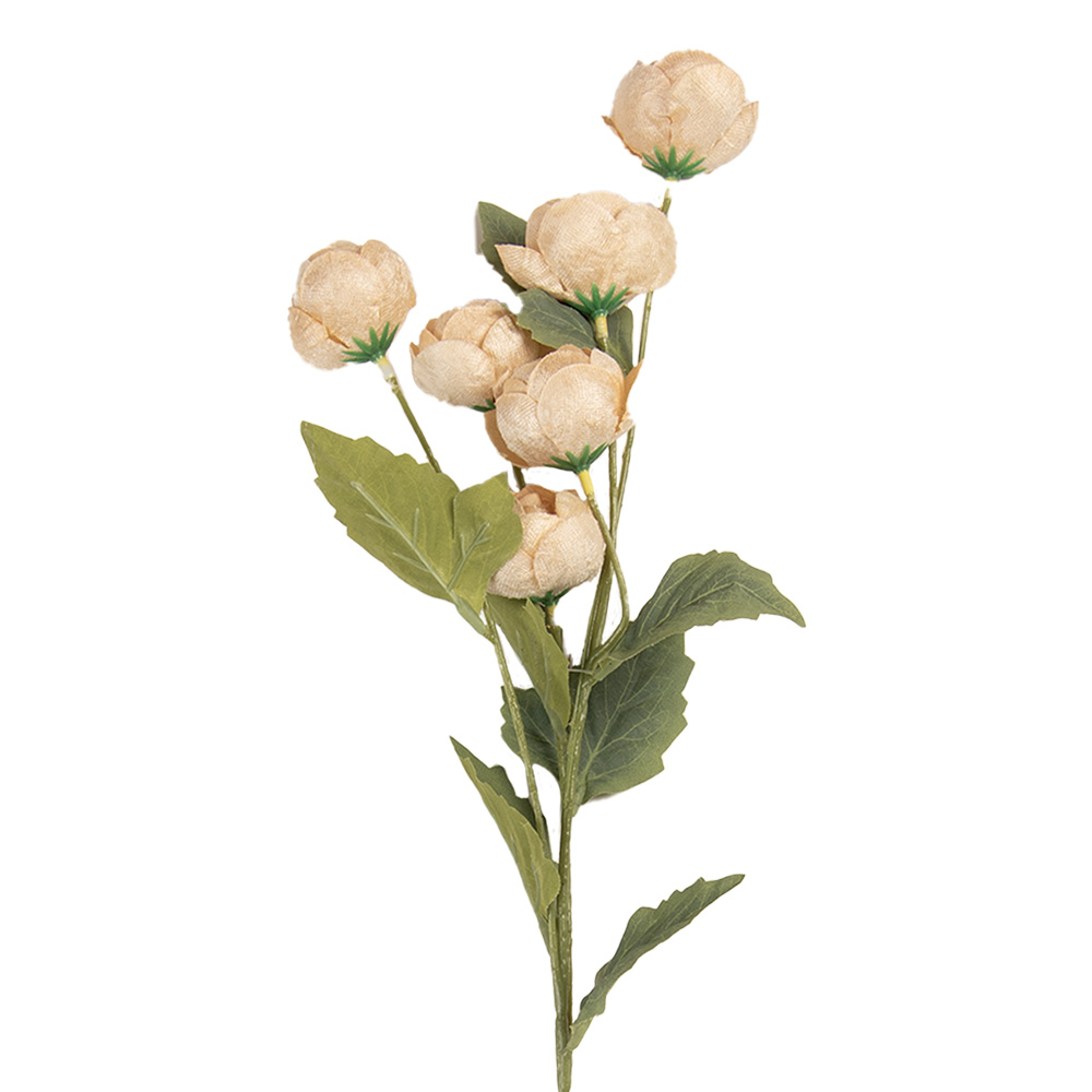 Clayre & Eef   | Decoratie tak met bloemen Geel Groen 10x10x63 cm | 6PL0409Y