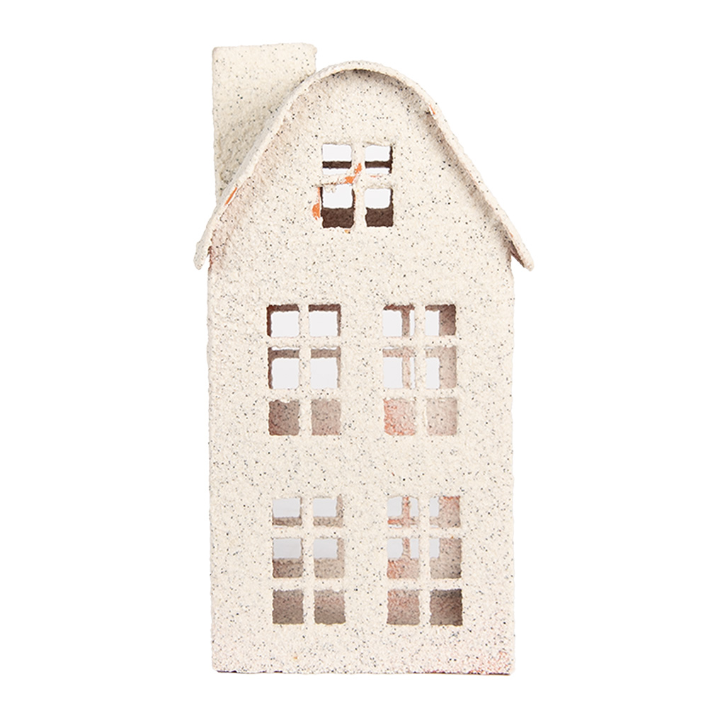 Clayre & Eef   | Decoratie Huis Beige 14x14x26 cm | 6Y5935