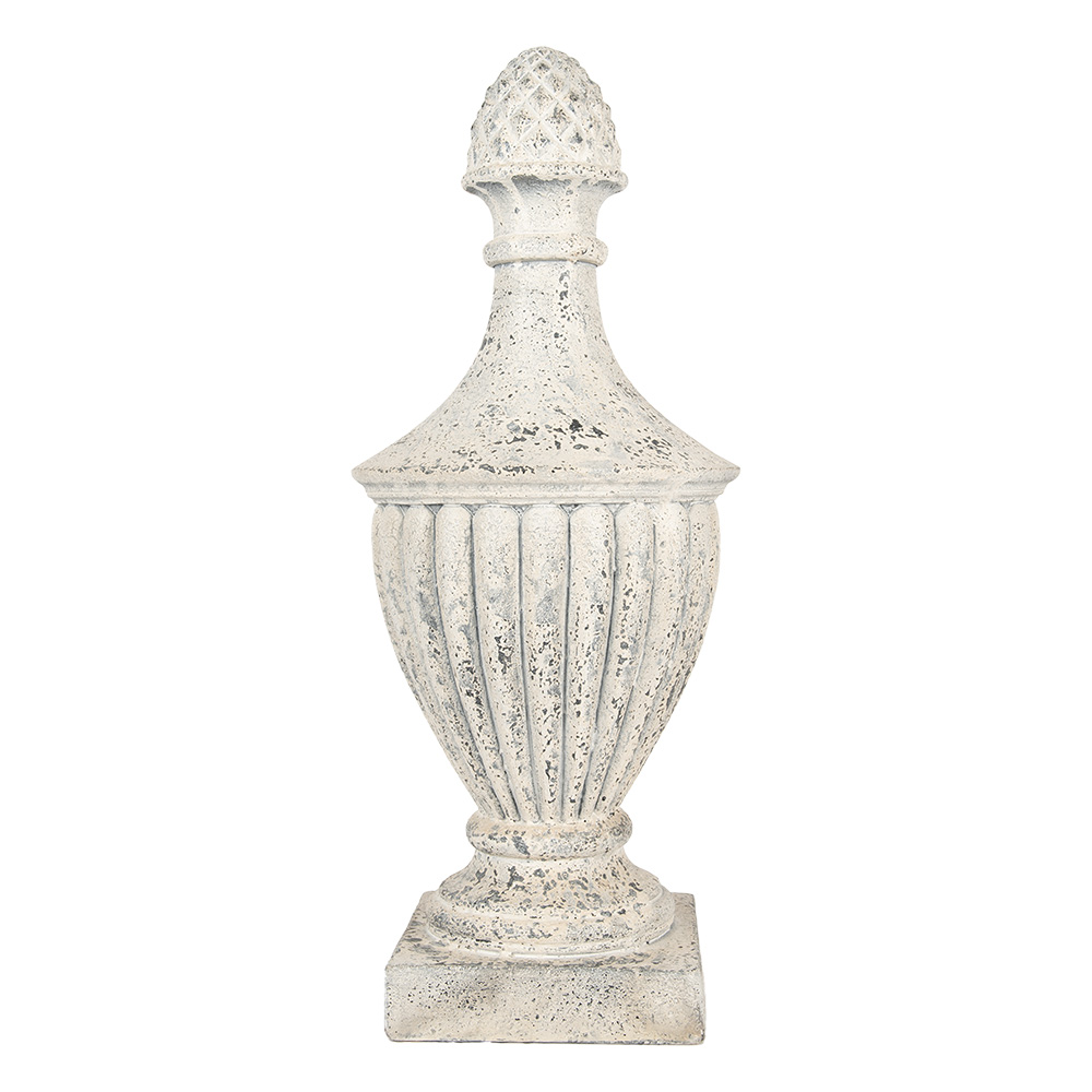Clayre & Eef   | Decoratie Ornament Beige Grijs 26x26x64 cm | 5MG0065