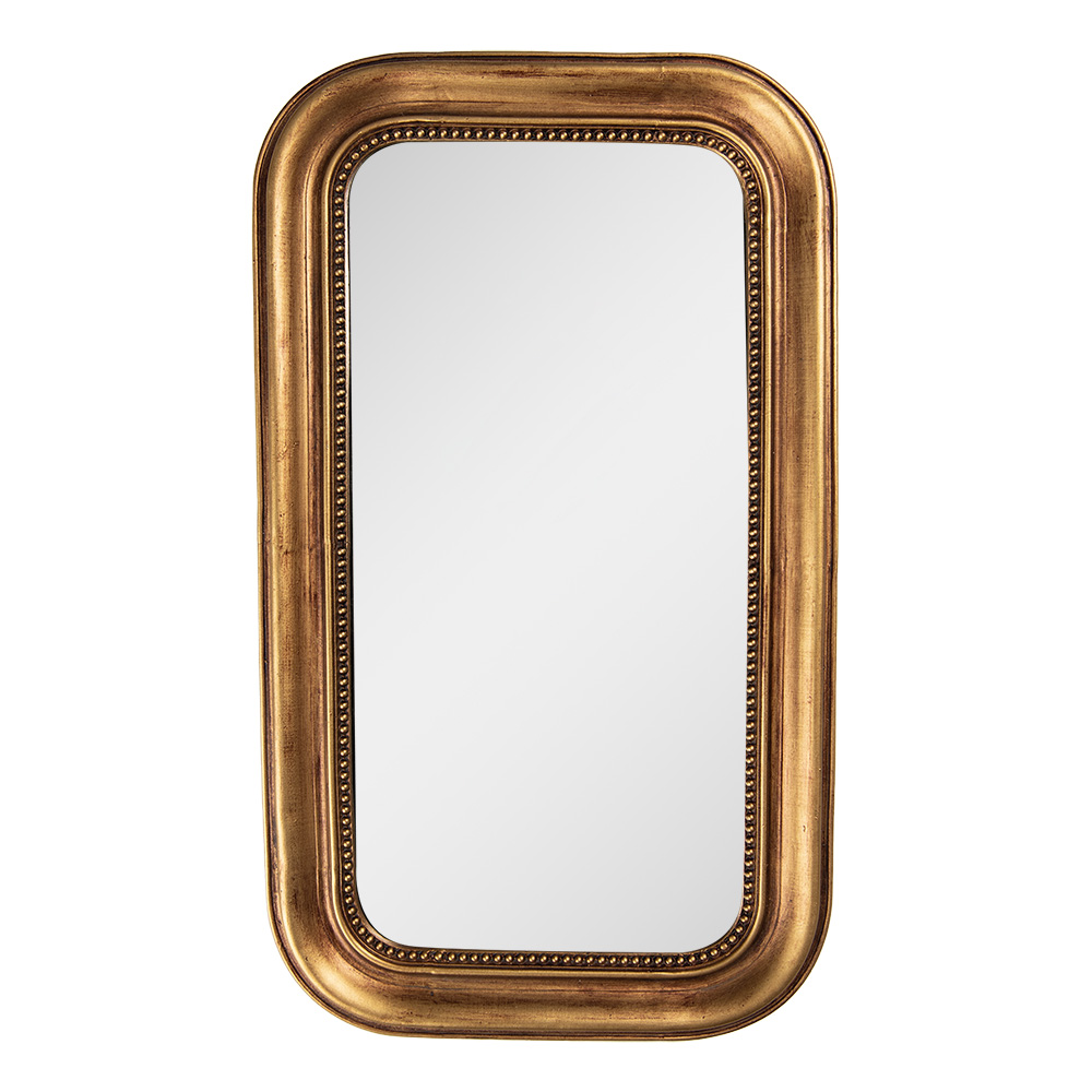 Clayre & Eef   | Wandspiegel Goudkleurig 21x2x36 cm | 62S312