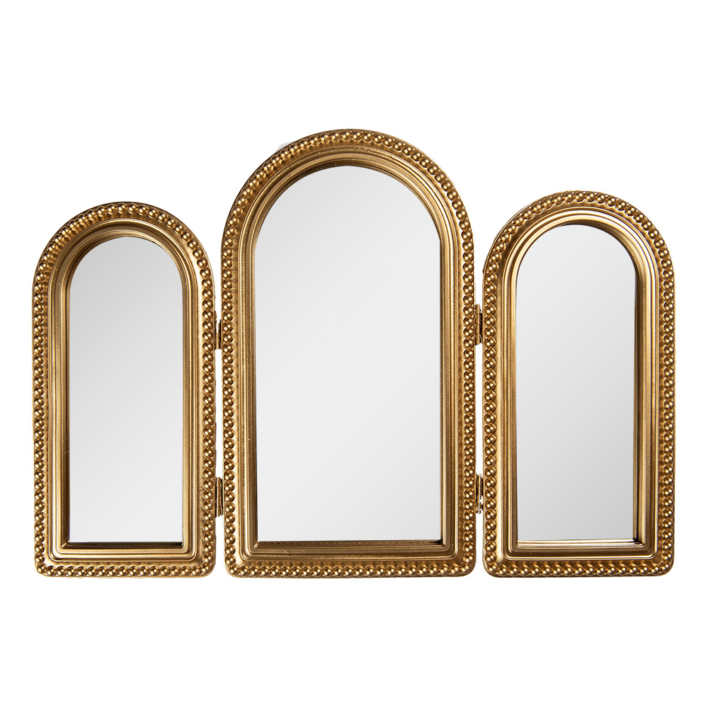 Clayre & Eef   | Wandspiegel Goudkleurig 50x2x35 cm | 62S315