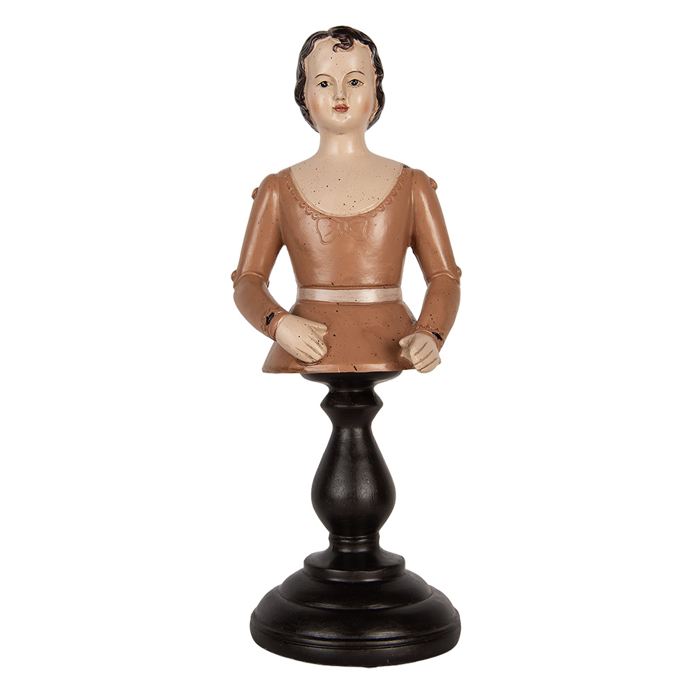 Clayre & Eef   | Decoratie Vrouw Beige Bruin 16x15x40 cm | 6PR5561
