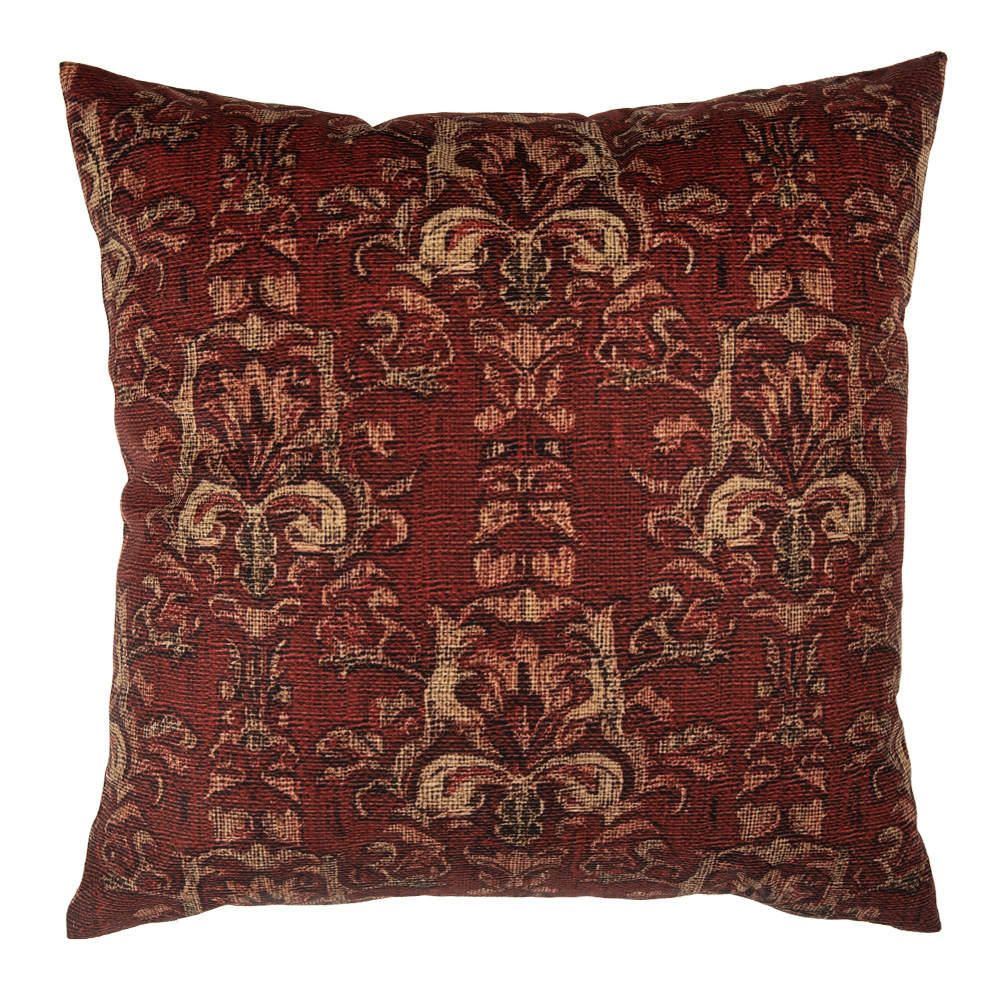 Clayre & Eef   | Kussenhoes Rood Geel 45x45 cm | KT021.427