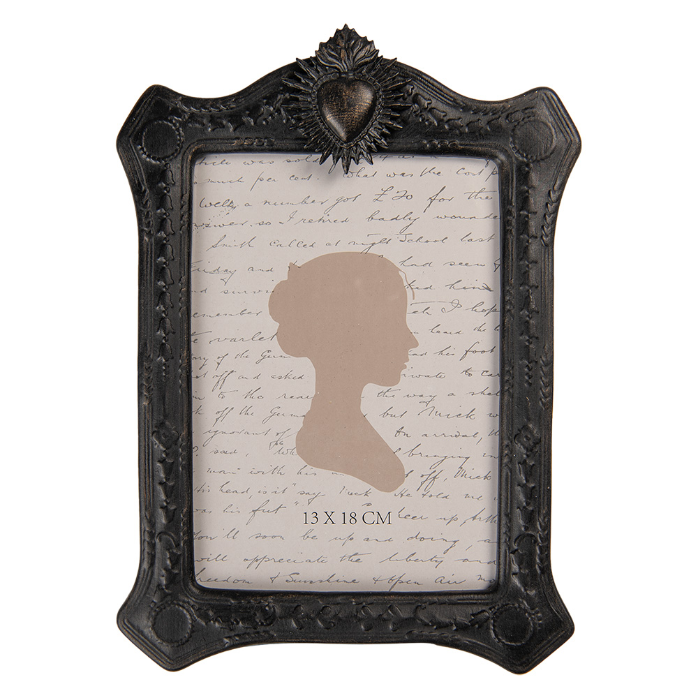 Clayre & Eef   | Fotolijst Zwart 18x3x25 cm / 13x18 cm | 2F1239