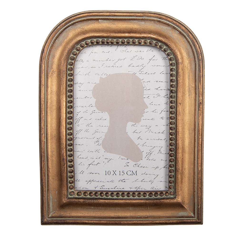 Clayre & Eef   | Fotolijst Goudkleurig 16x2x21 cm / 10x15 cm | 2F1339