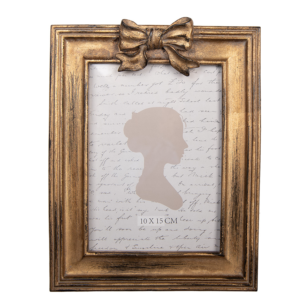 Clayre & Eef   | Fotolijst Goudkleurig 16x3x22 cm / 10x15 cm | 2F1344