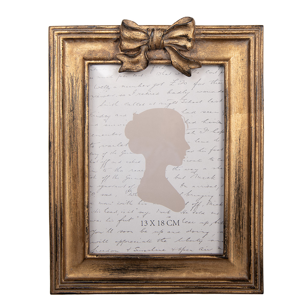 Clayre & Eef   | Fotolijst Goudkleurig 19x3x25 cm / 13x18 cm | 2F1345