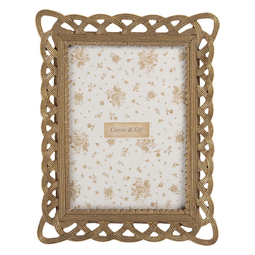 Clayre & Eef   | Fotolijst Goudkleurig 18x3x23 cm / 13x18 cm | 2F1350M