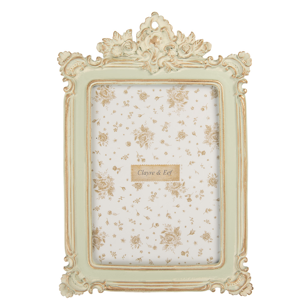 Clayre & Eef   | Fotolijst Groen Goudkleurig 18x2x26 cm / 13x18 cm | 2F1361M