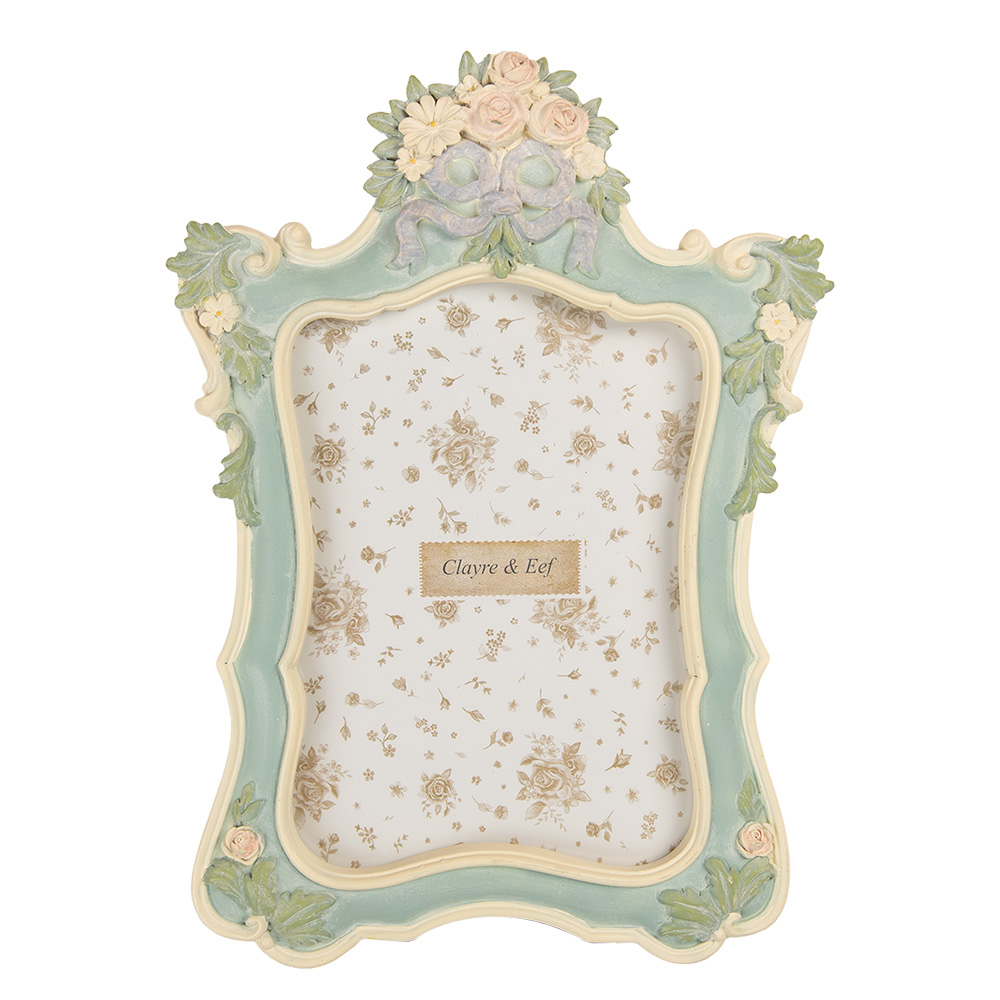 Clayre & Eef   | Fotolijst Groen Beige 19x2x26 cm / 13x18 cm | 2F1362M