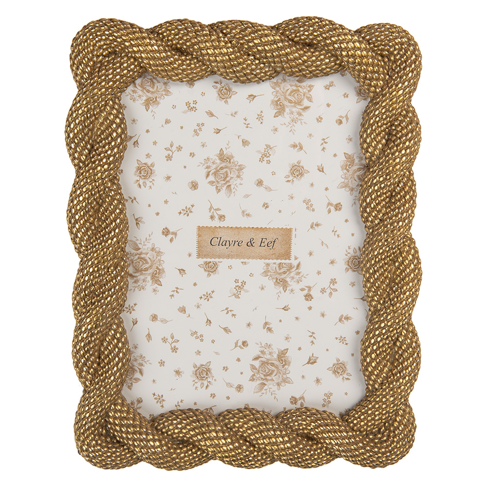 Clayre & Eef   | Fotolijst Goudkleurig 17x2x22 cm / 13x18 cm | 2F1374M
