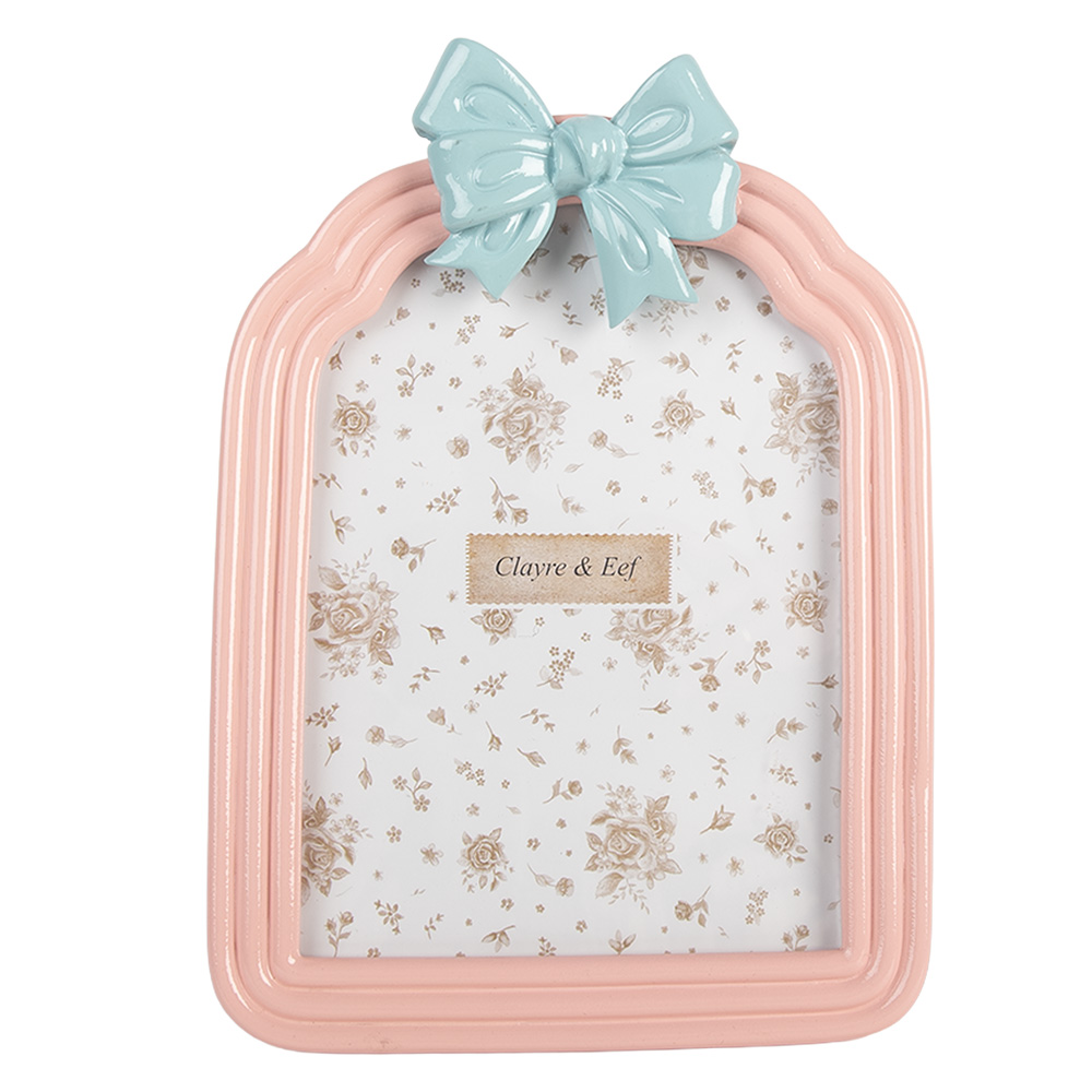 Clayre & Eef   | Fotolijst Roze Blauw 16x2x23 cm / 13x18 cm | 2F1376