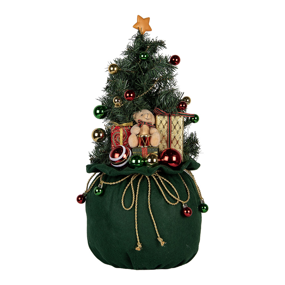 Clayre & Eef   | Decoratie Kertboom met LED Groen ø 30x68 cm / 3xAA | 50830