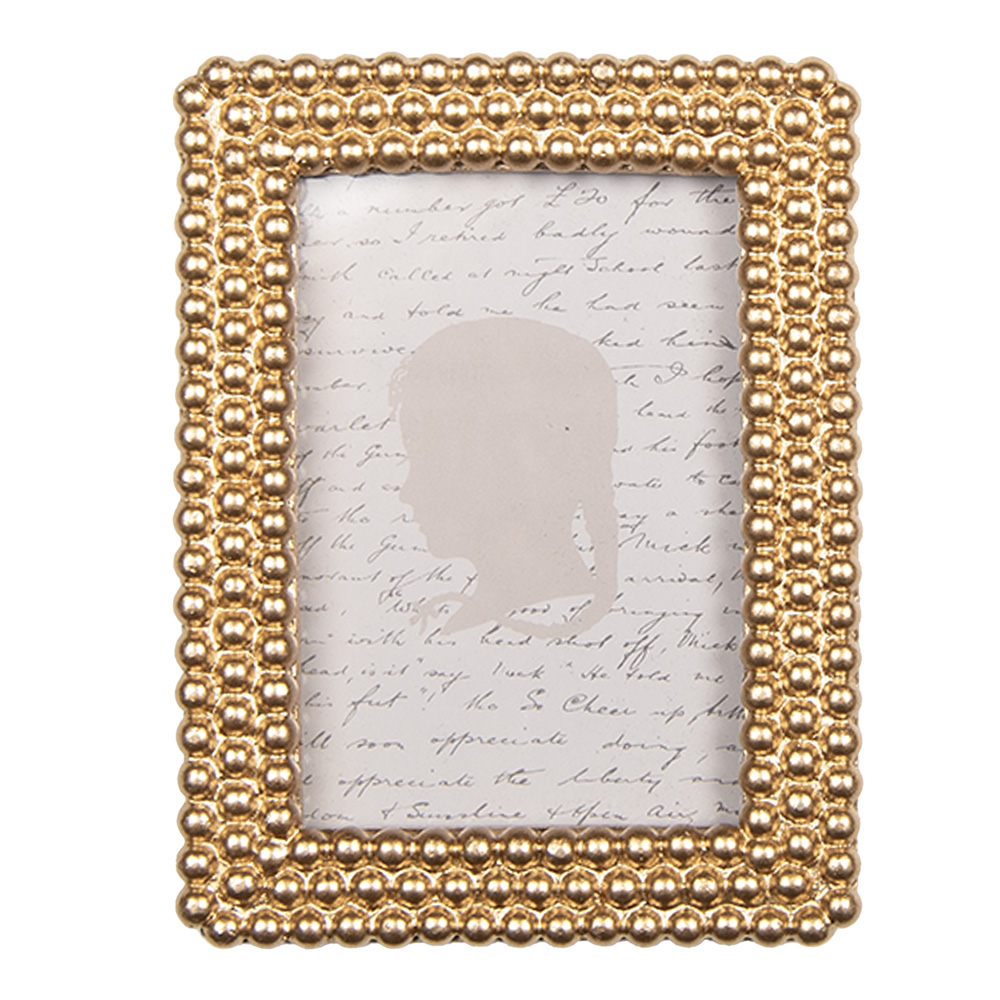 Clayre & Eef   | Fotolijst Goudkleurig 9x2x11 cm / 6x9 cm | 2F1329
