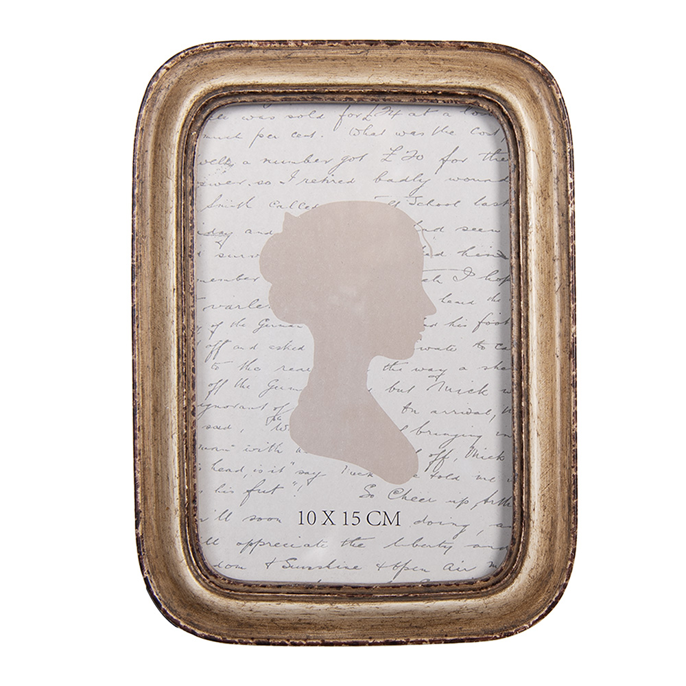 Clayre & Eef   | Fotolijst Beige Bruin 14x2x19 cm / 10x15 cm | 2F1335