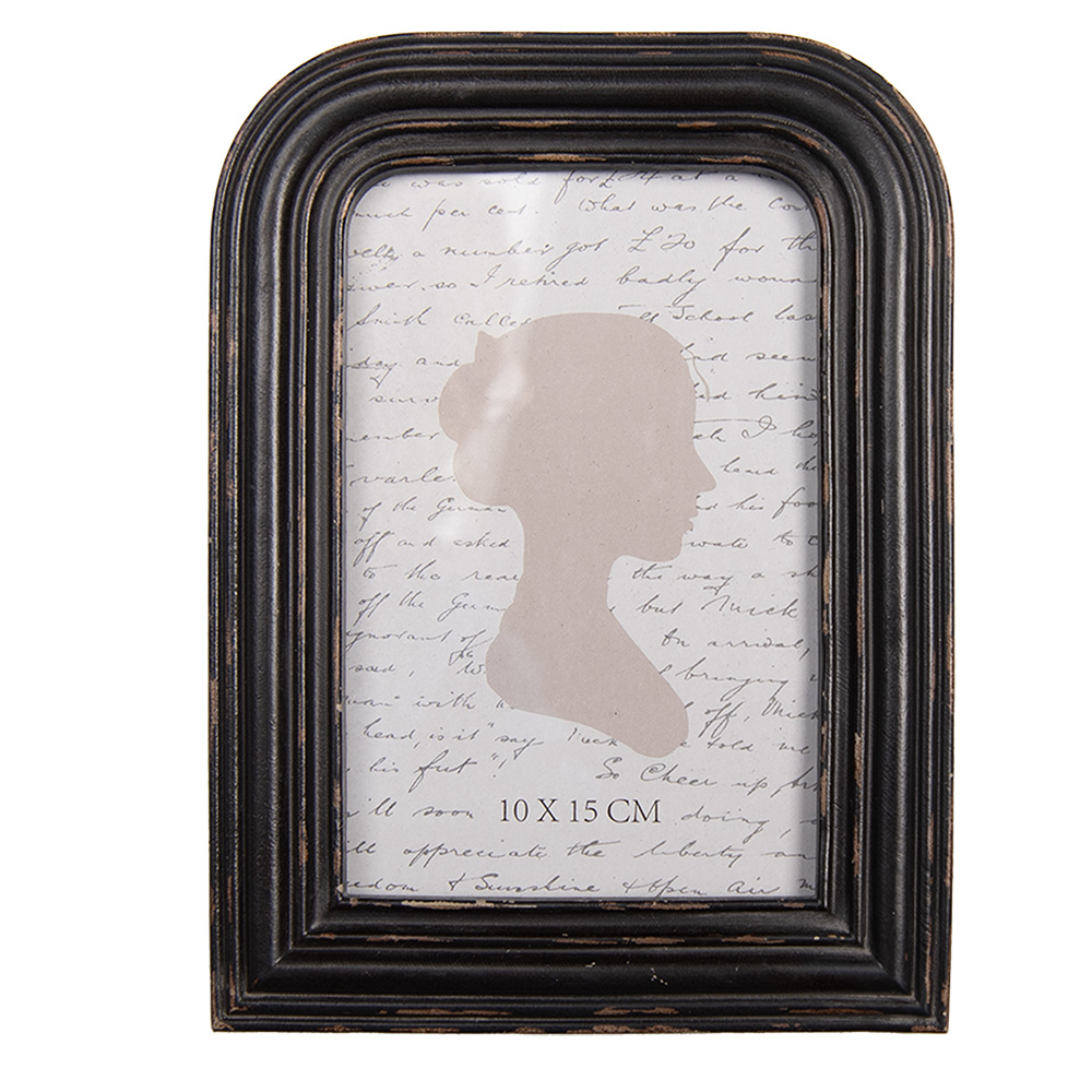 Clayre & Eef   | Fotolijst Zwart Bruin 15x2x20 cm / 10x15 cm | 2F1336