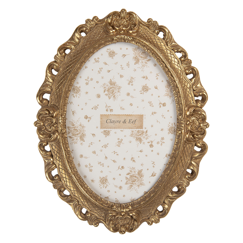 Clayre & Eef   | Fotolijst Goudkleurig 19x2x24 cm / 13x18 cm | 2F1348M